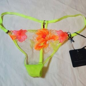 Christine Neon Lime Thong by Honey Birdette